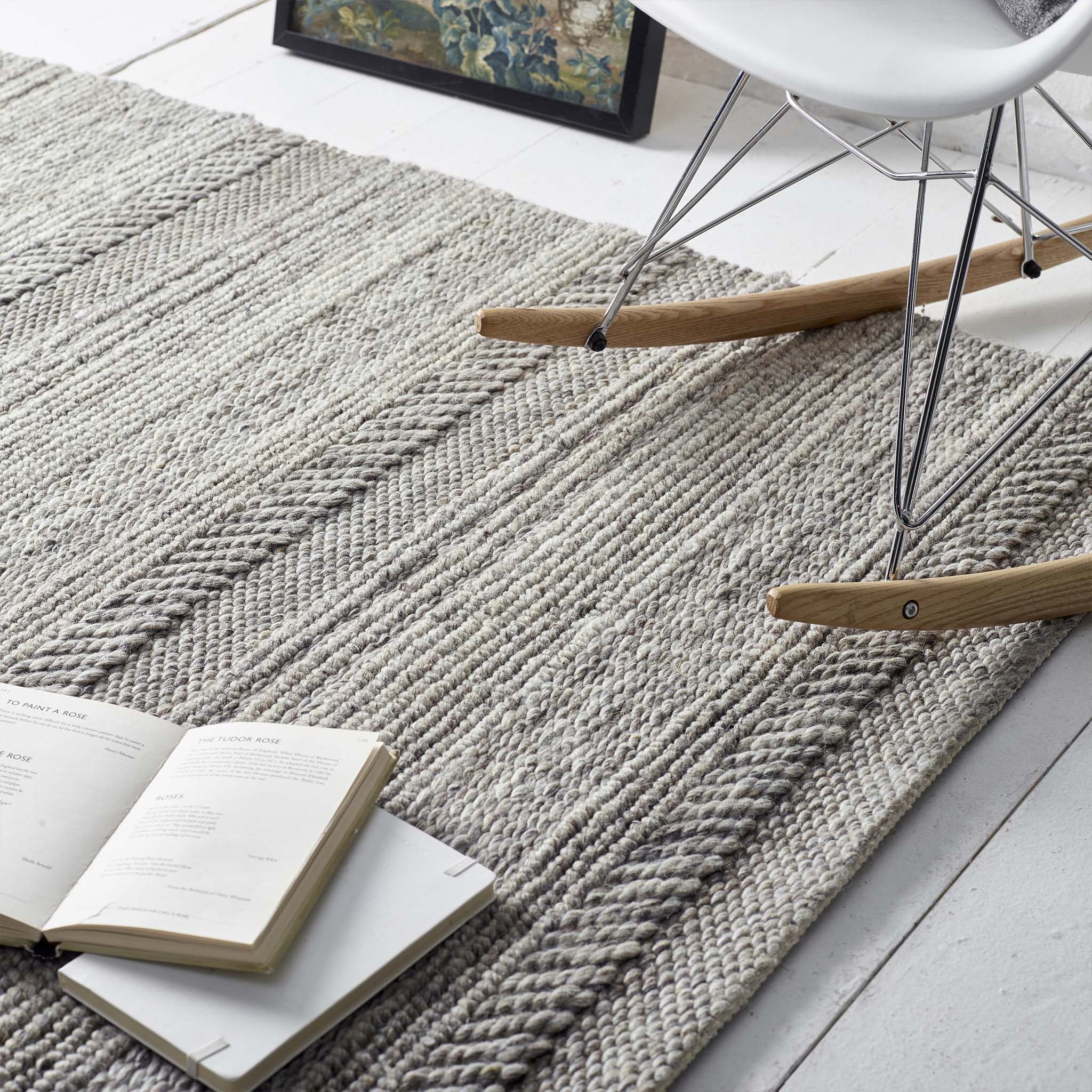 Origins Chunky Knit Natural/Grey Rug