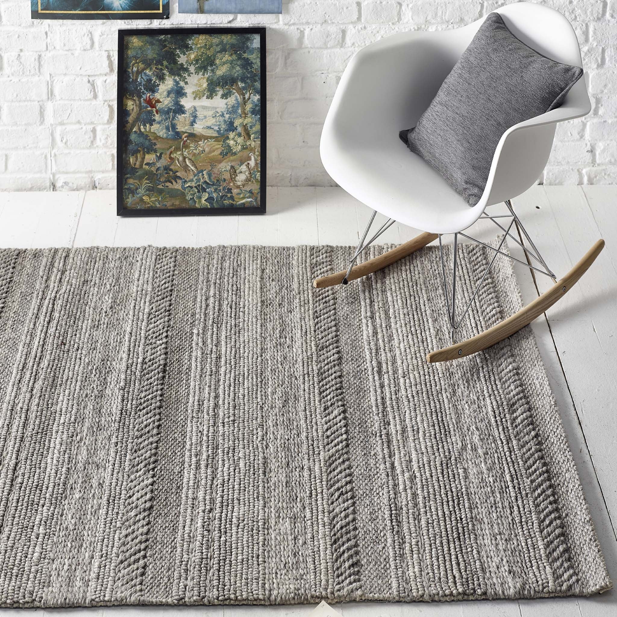 Origins Chunky Knit Natural/Grey Rug