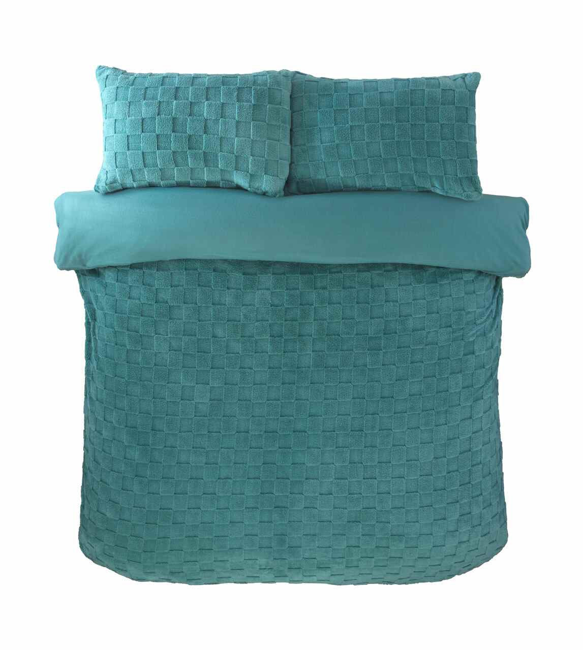 Luxury Check Teddy Duvet Set