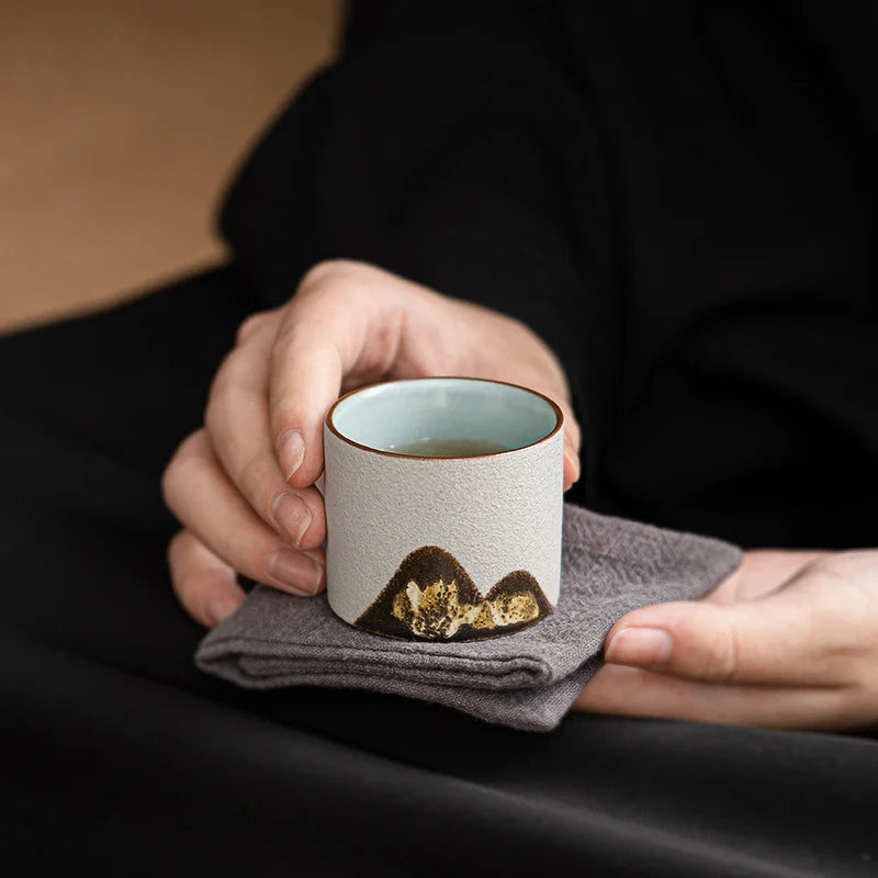 Handgemachtes rustikales 6-teiliges Espressotassen-Geschenkset