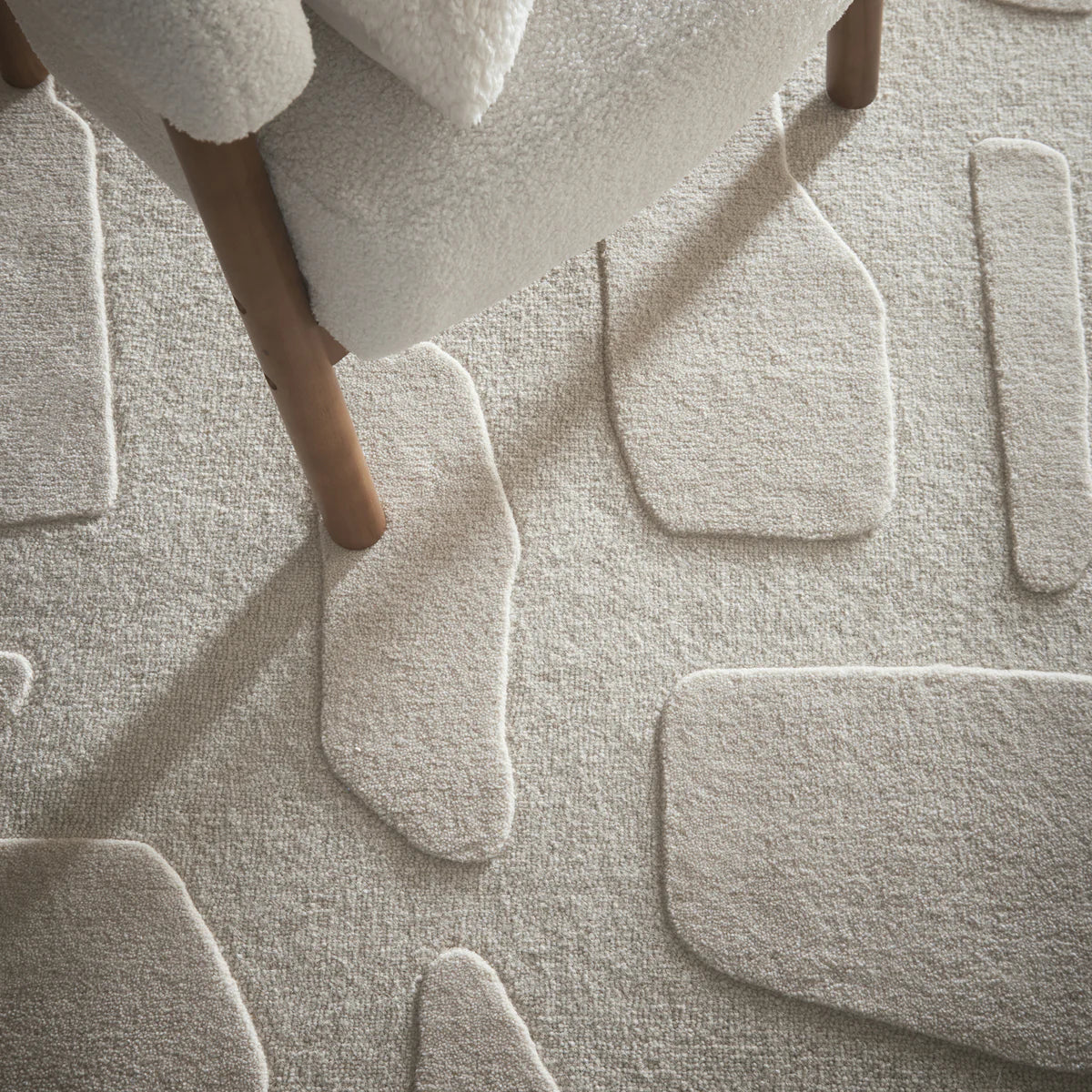 Origins Sculptured Stone Oatmeal 100% Wool Rug