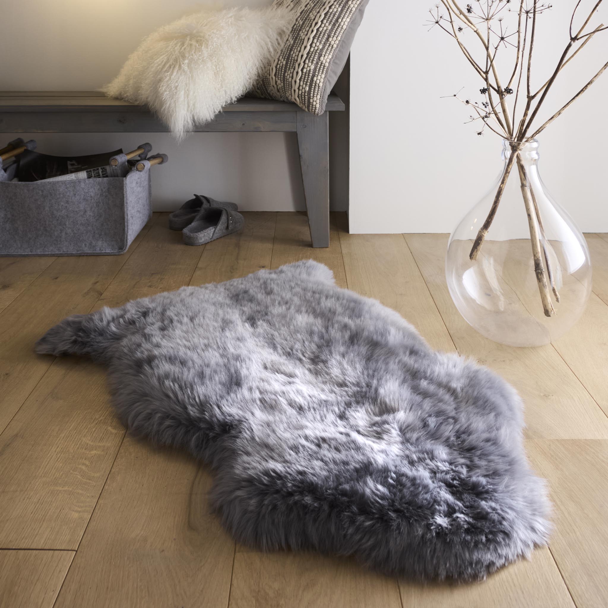 Origins Genuine Sheepskin Grey Rug