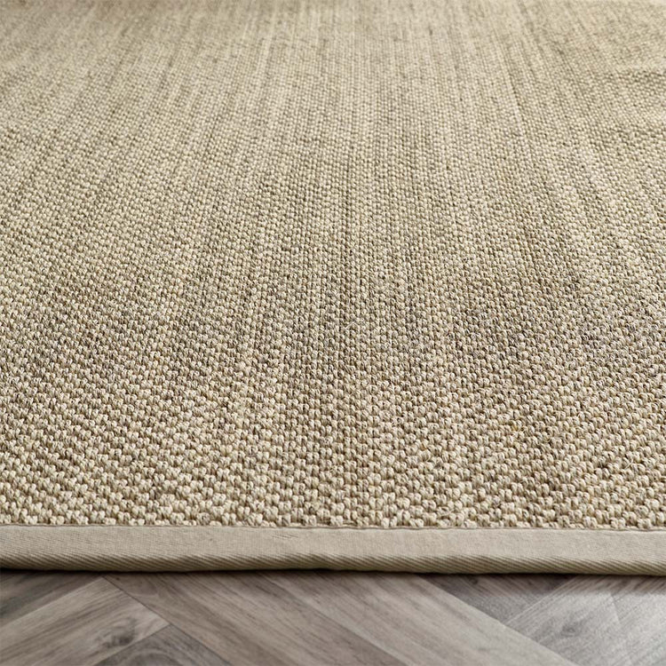 Tappeto Origins Sisal - Beige chiaro con bordo sabbia