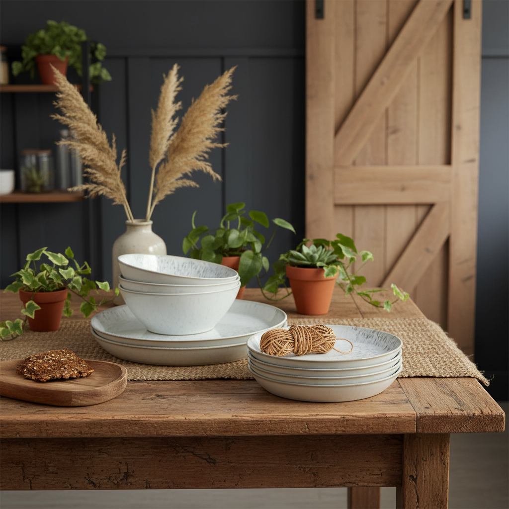 Denby Kiln 12 Piece Tableware Set