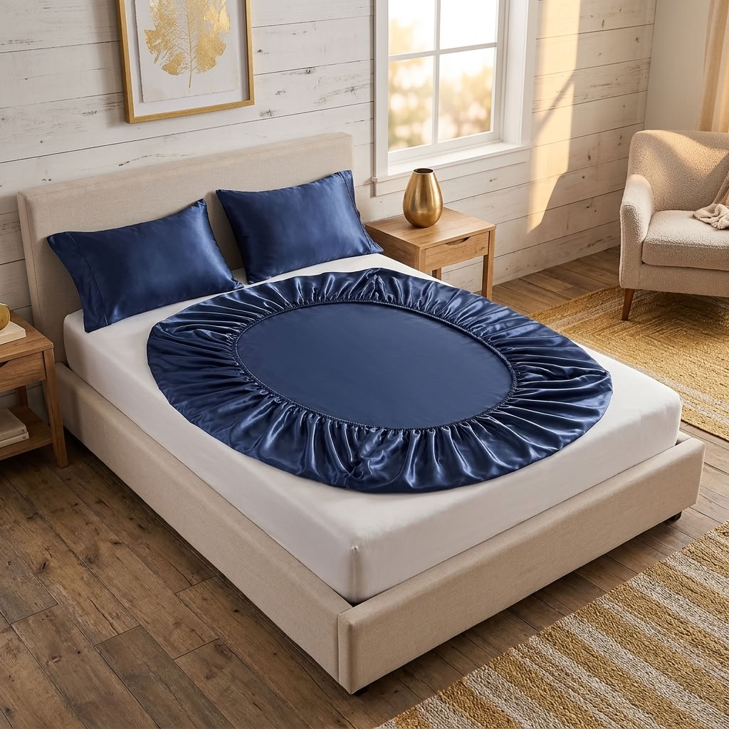 Satin Fitted Sheet with Deep Pockets