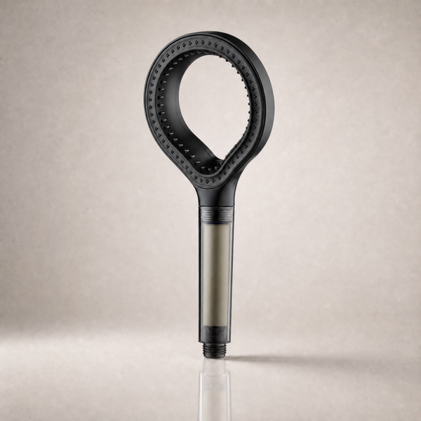 Soffione doccia ad alta pressione con filtro - Design ad anello, portatile