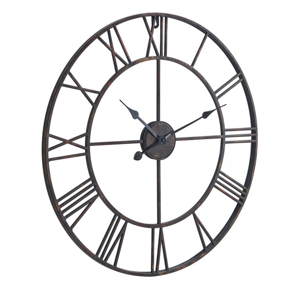 Orologio da parete con scheletro in bronzo
