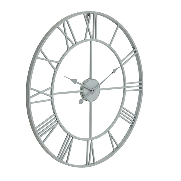 Orologio da parete con scheletro grigio