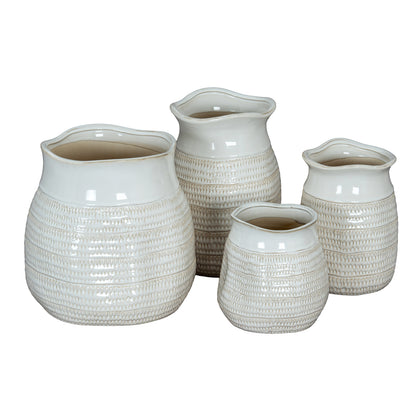 Tava Wide Hewn Vase