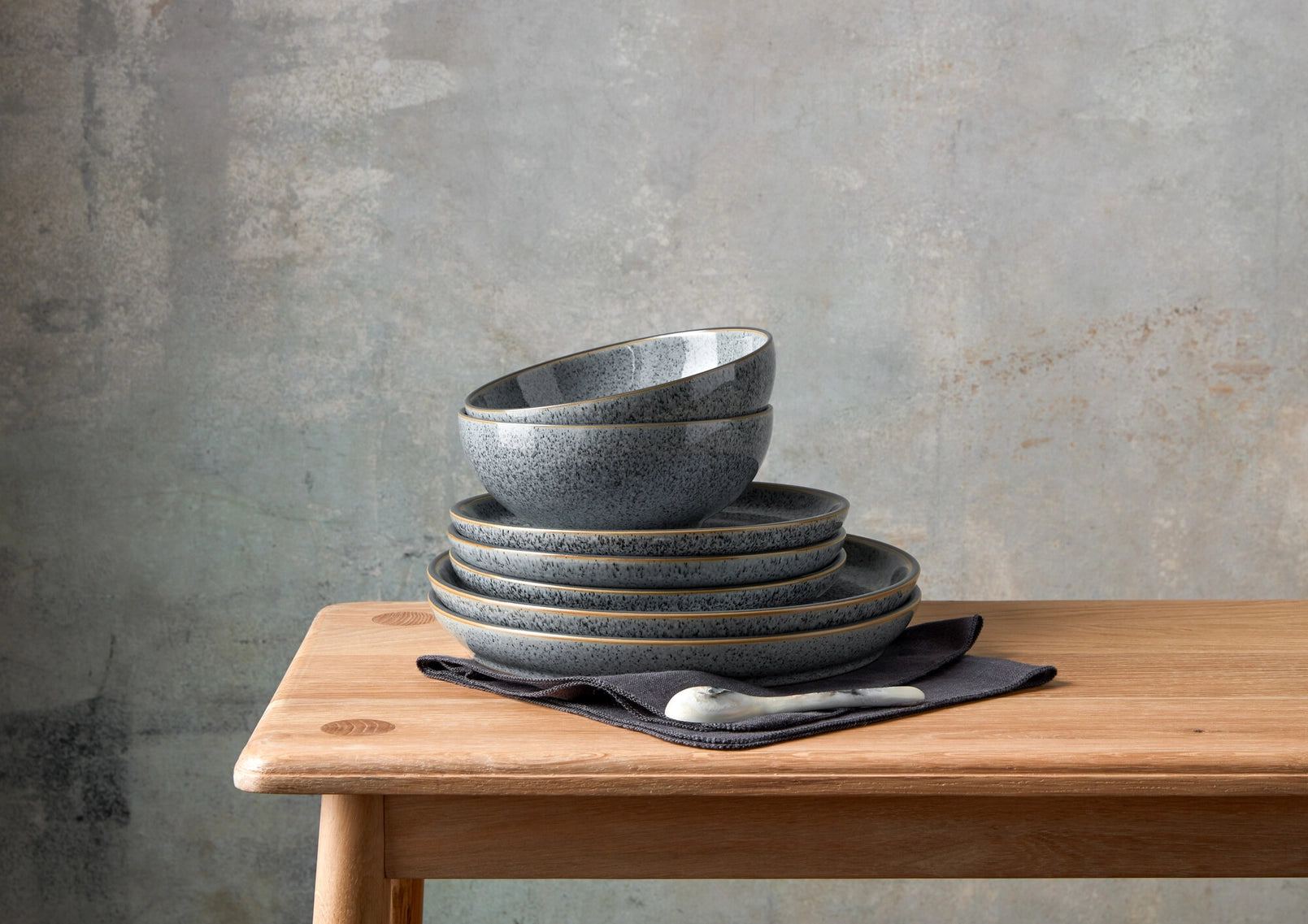 Denby Stoneware Studio Grey 12 Piece Tableware Set