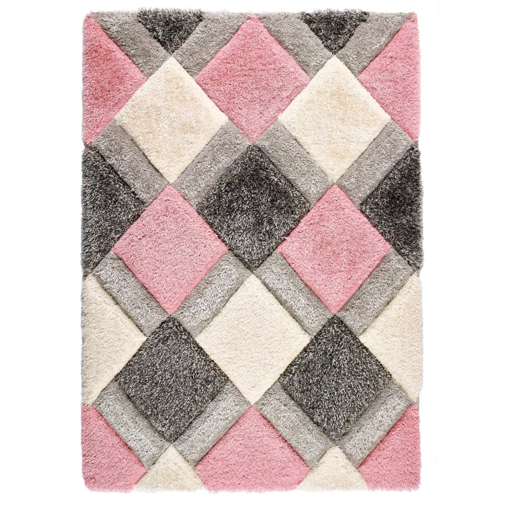 Origins 3D GEO Shaggy Blush Rug