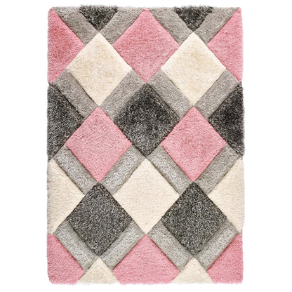 Origins 3D GEO Shaggy Blush Rug