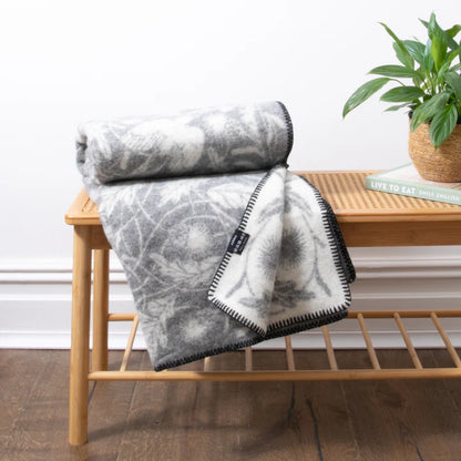 Grey Fine Nature Wool Blanket