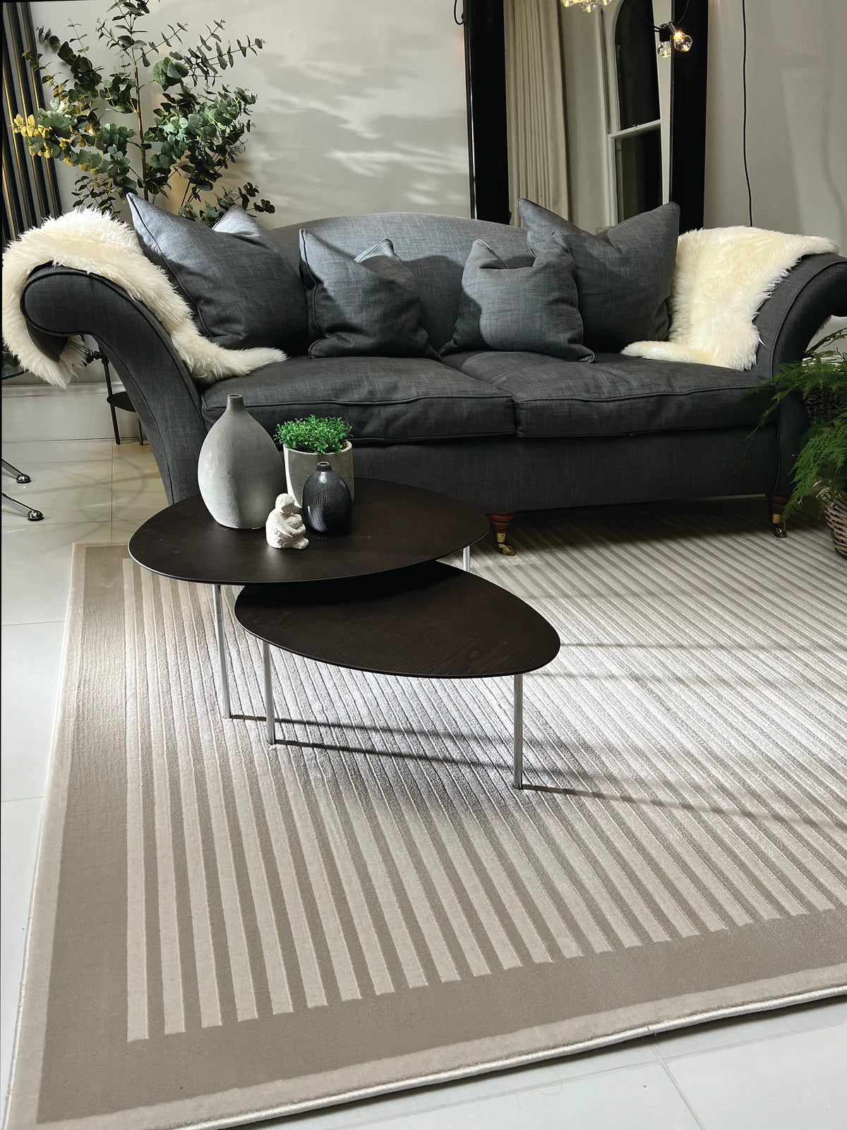 Origins Belgrade Rug - Natural Striped