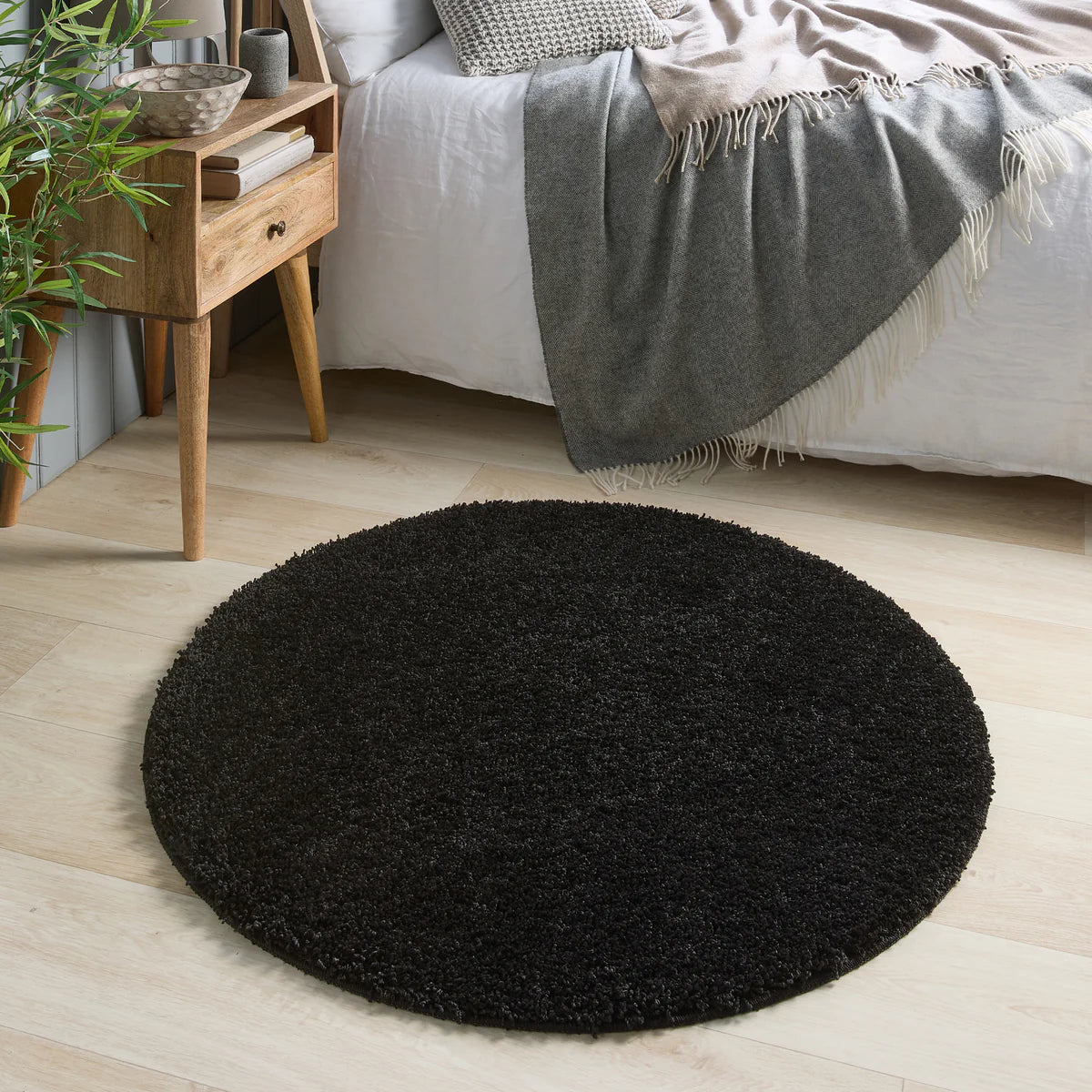 Super Thick Fluffy Non-Slip Durable Rug - Black