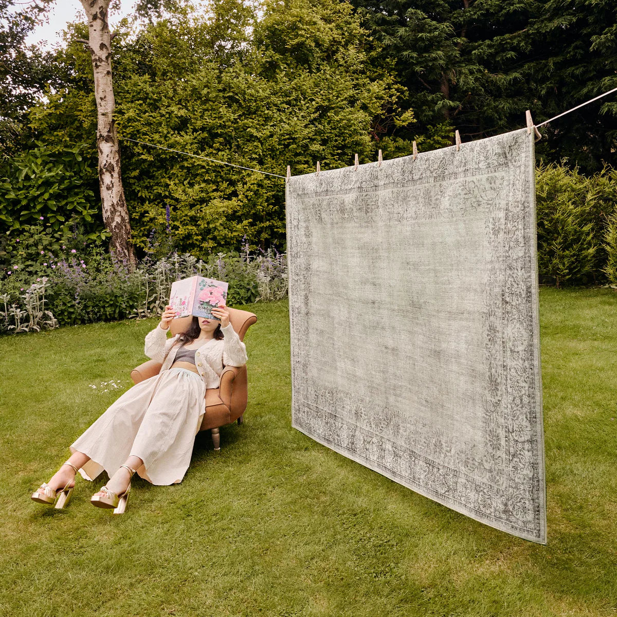 Eco-Washable Rug - Brocade Border
