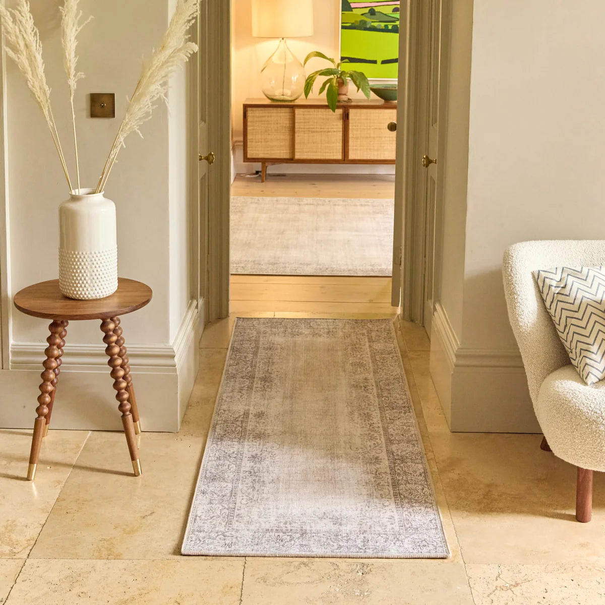 Eco-Washable Rug - Brocade Border