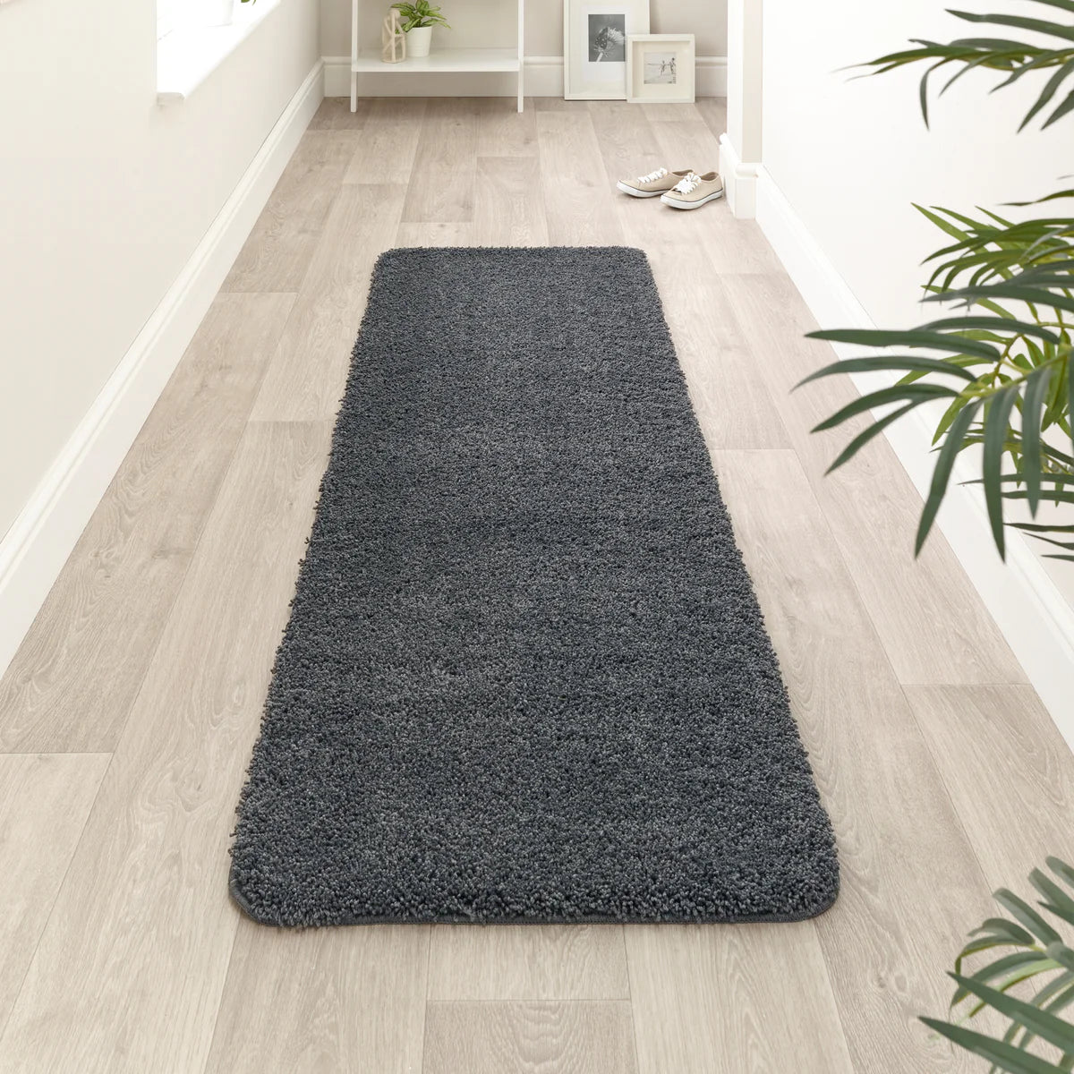 Super Thick Fluffy Non-Slip Durable Rug - Charcoal