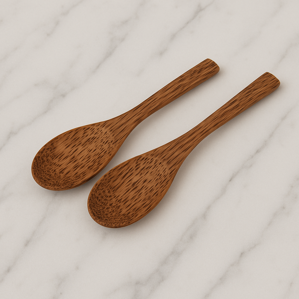 Confezione da 2 - Cucchiai di legno fatti a mano