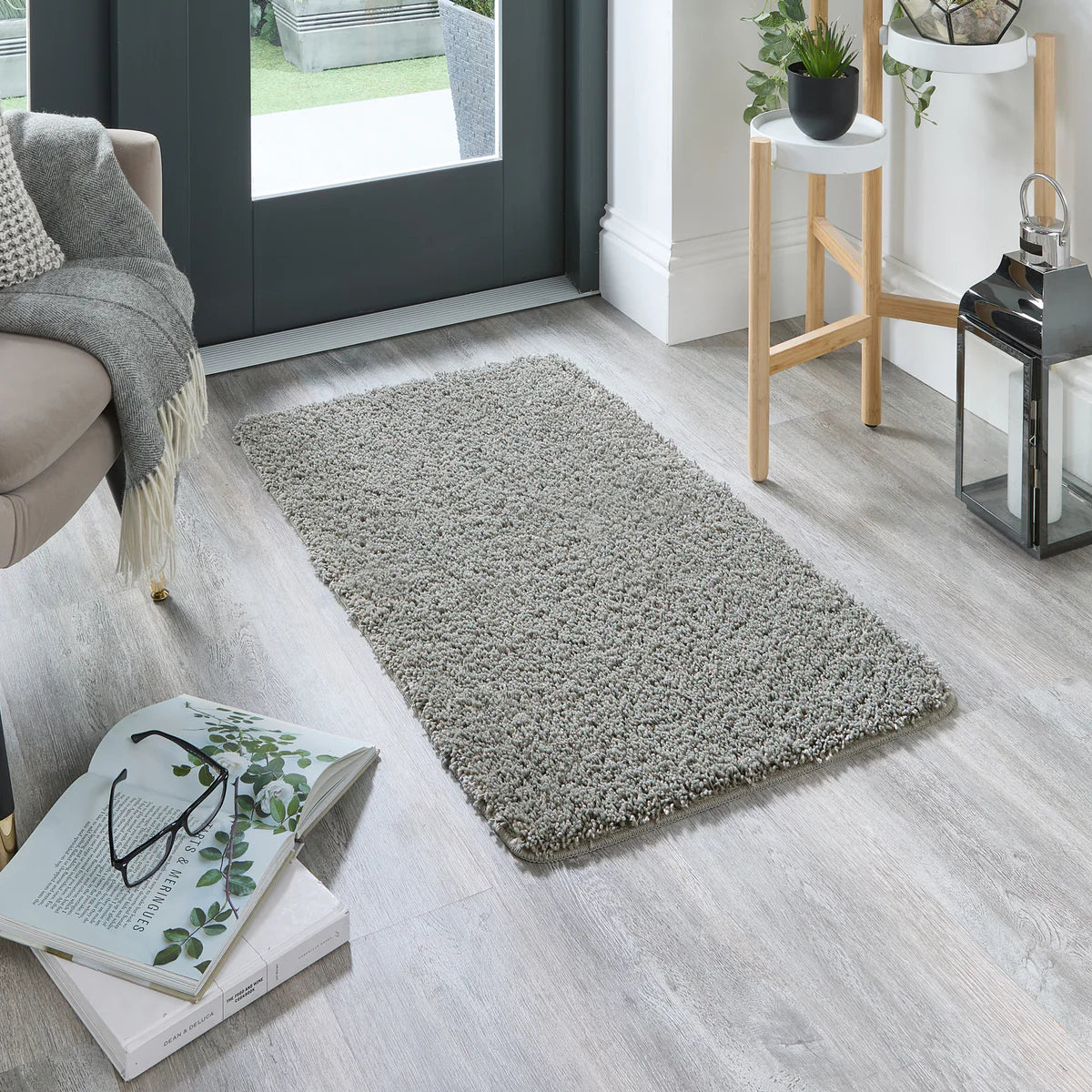 Tappeto super spesso, soffice, antiscivolo e resistente - Antracite