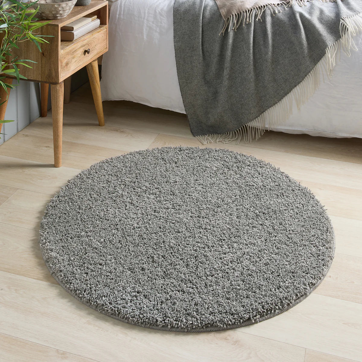 Super Thick Fluffy Non-Slip Durable Rug - Light Grey