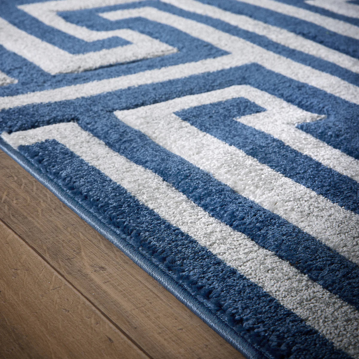 Origins Greek Key Rug - Navy/Grey