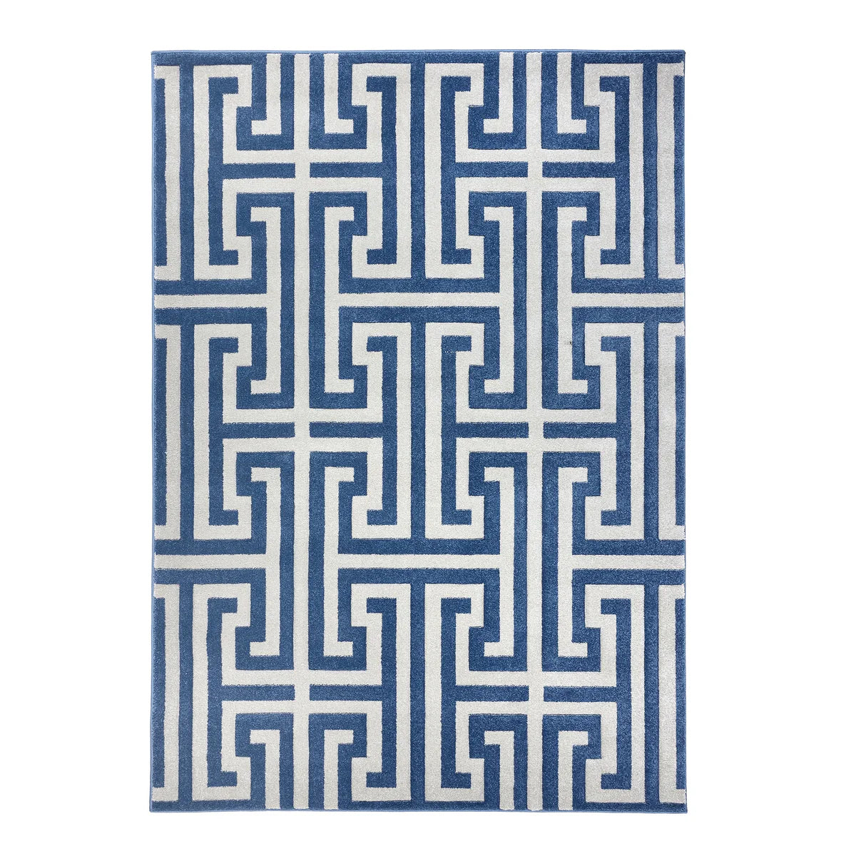 Origins Greek Key Rug - Navy/Grey