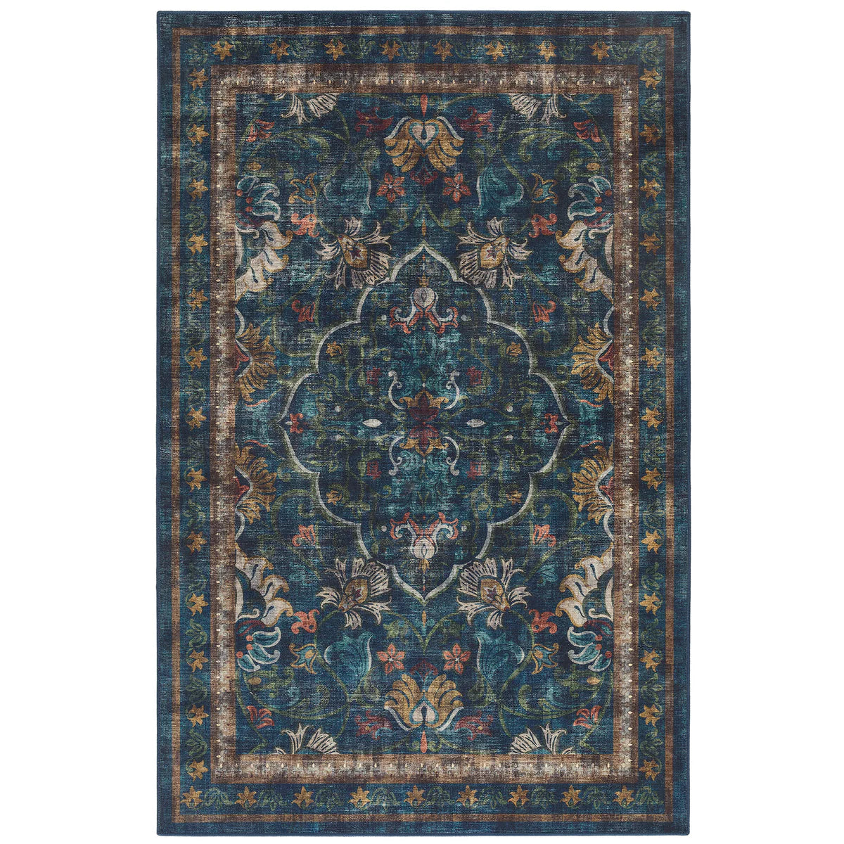 Eco-Washable Rug - Midnight Paisley