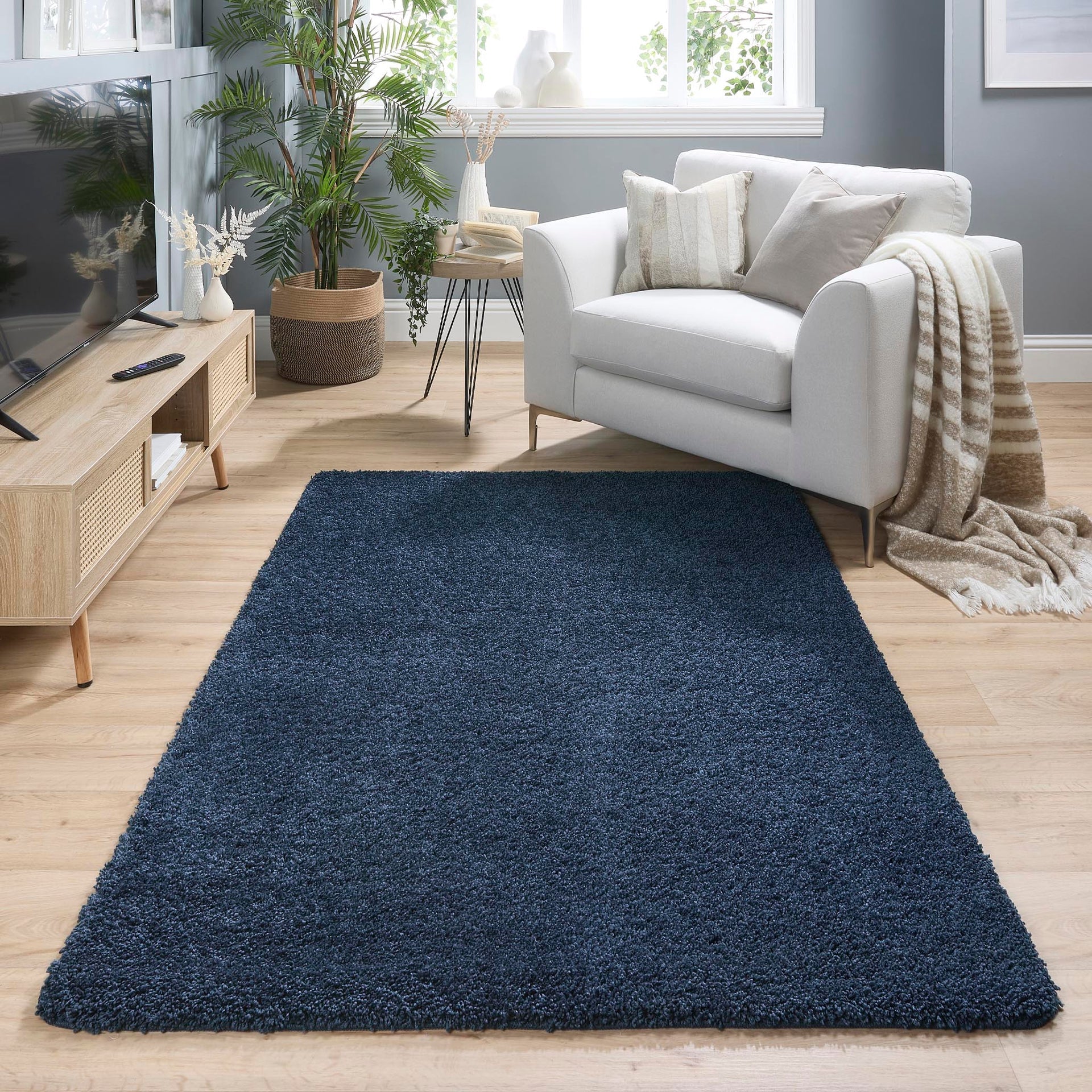 Super Thick Fluffy Non-Slip Durable Rug - Midnight Blue