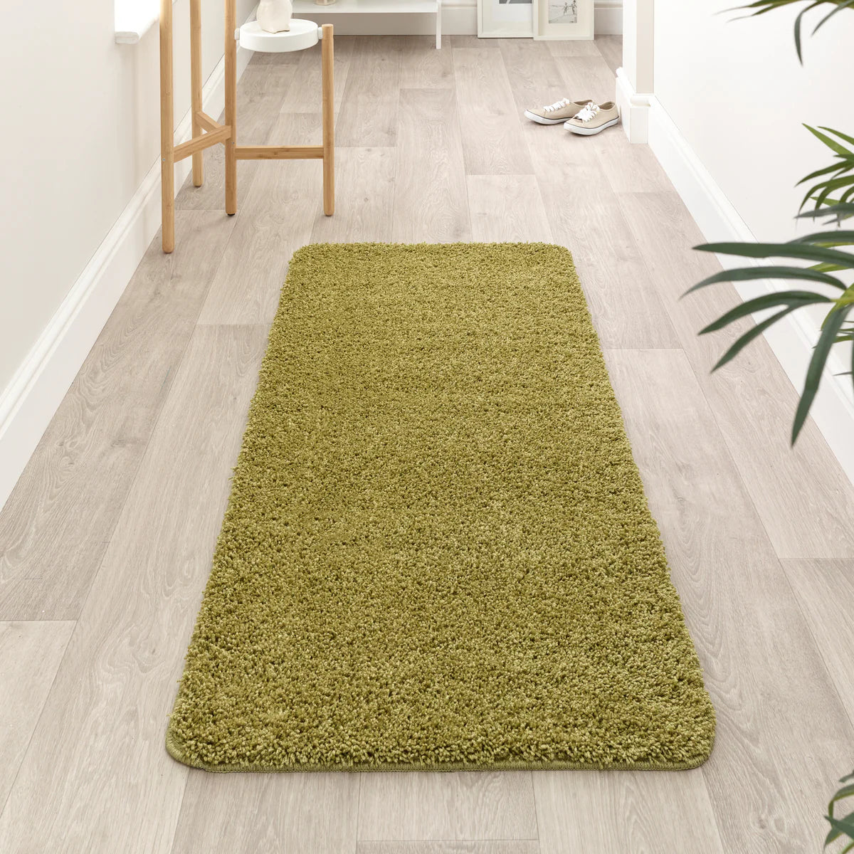 Super Thick Fluffy Non-Slip Durable Rug - Olive Green