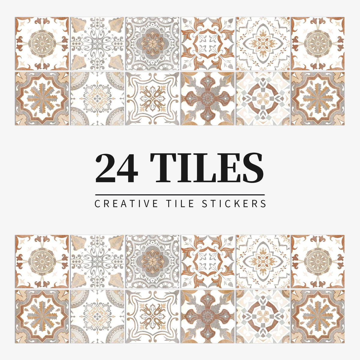 Peel and Stick Moroccan Tile Stickers in Sand
