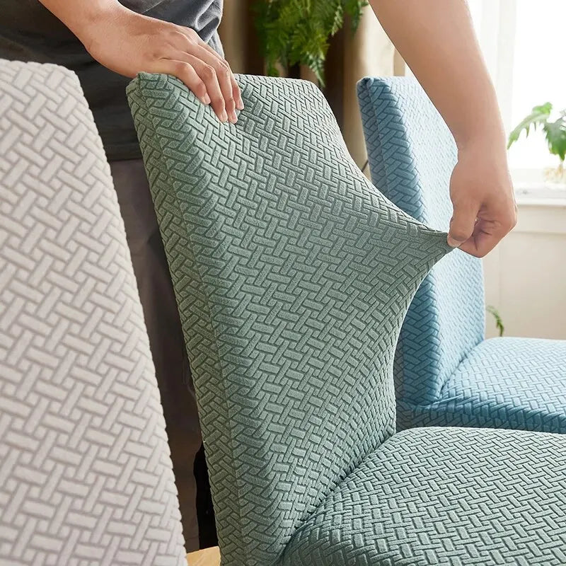 Textured Jacquard Stretch Dining Chair Slipcovers