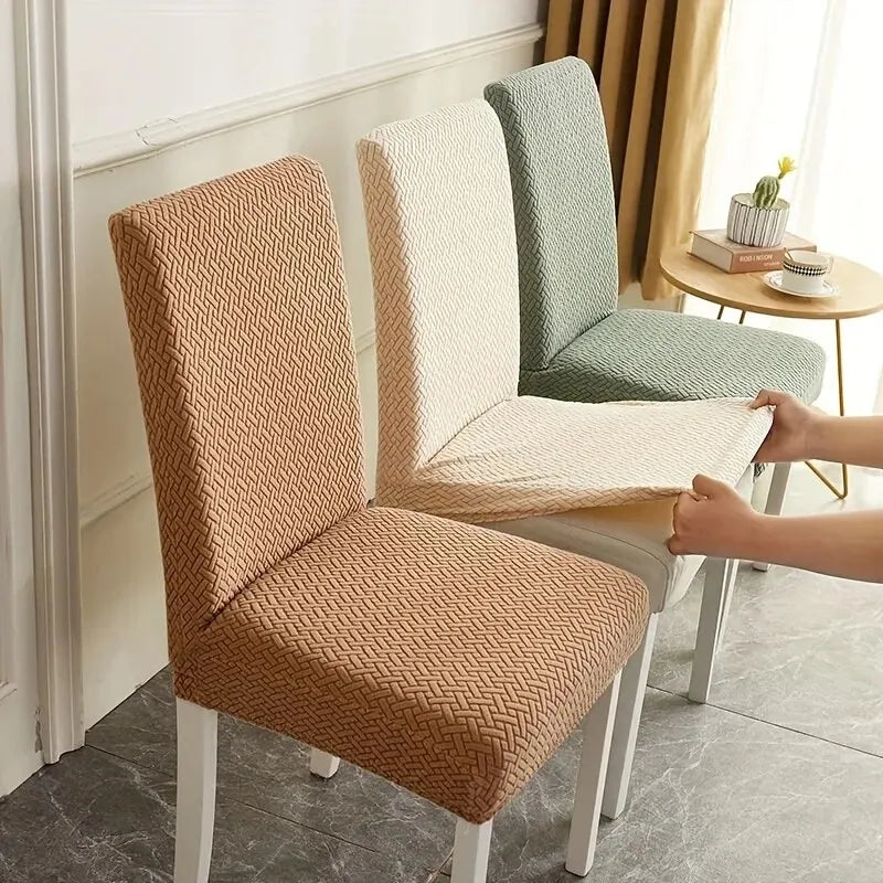 Textured Jacquard Stretch Dining Chair Slipcovers detail 2
