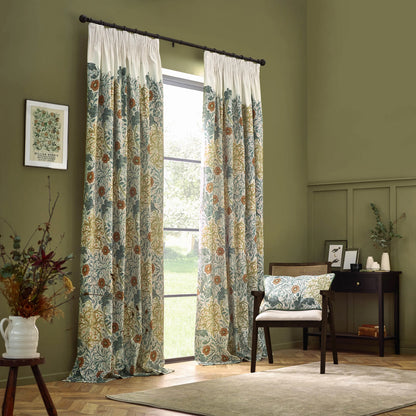 Tende a pieghe a matita in jacquard opaco Acorn Tonal - Oro
