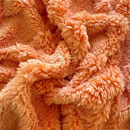 Soft plush fleece surface of the duvet cover