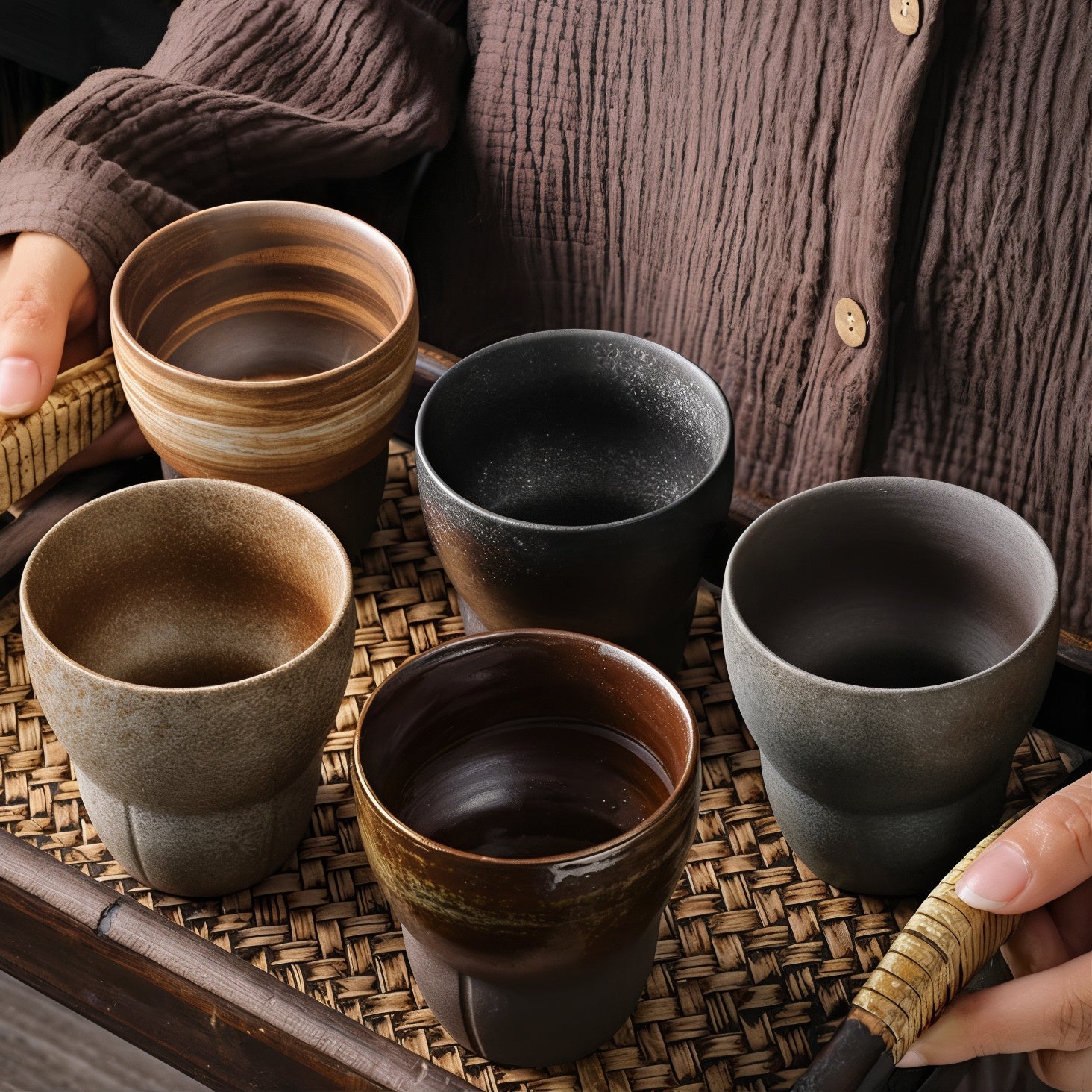 Rustic Oblique Coffee Cups