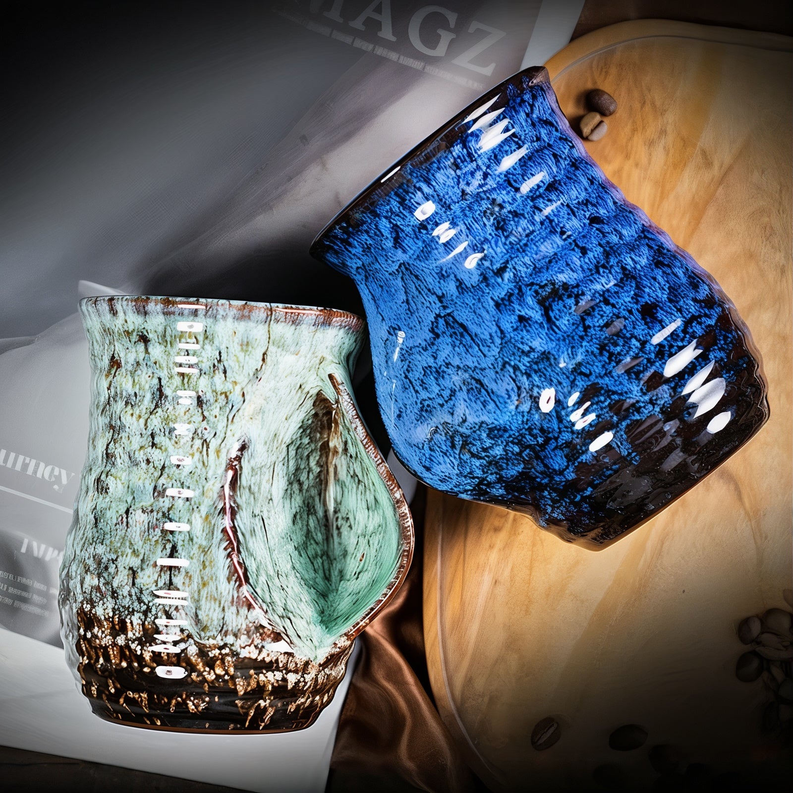 Large Ceramic Abstract Coffee Cups