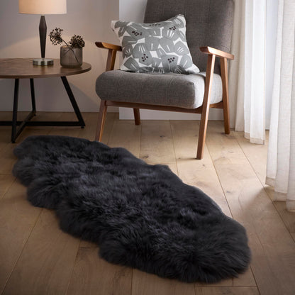 Origins Genuine Sheepskin Black Rug