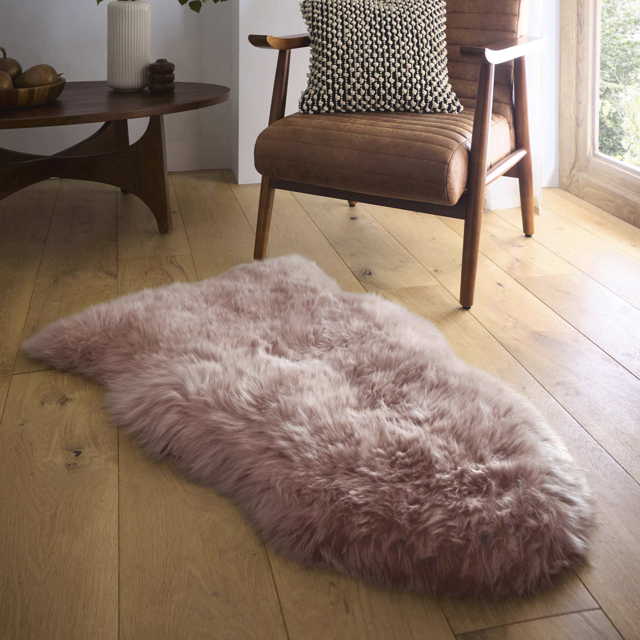 Origins Genuine Sheepskin Adobe Rose Rug
