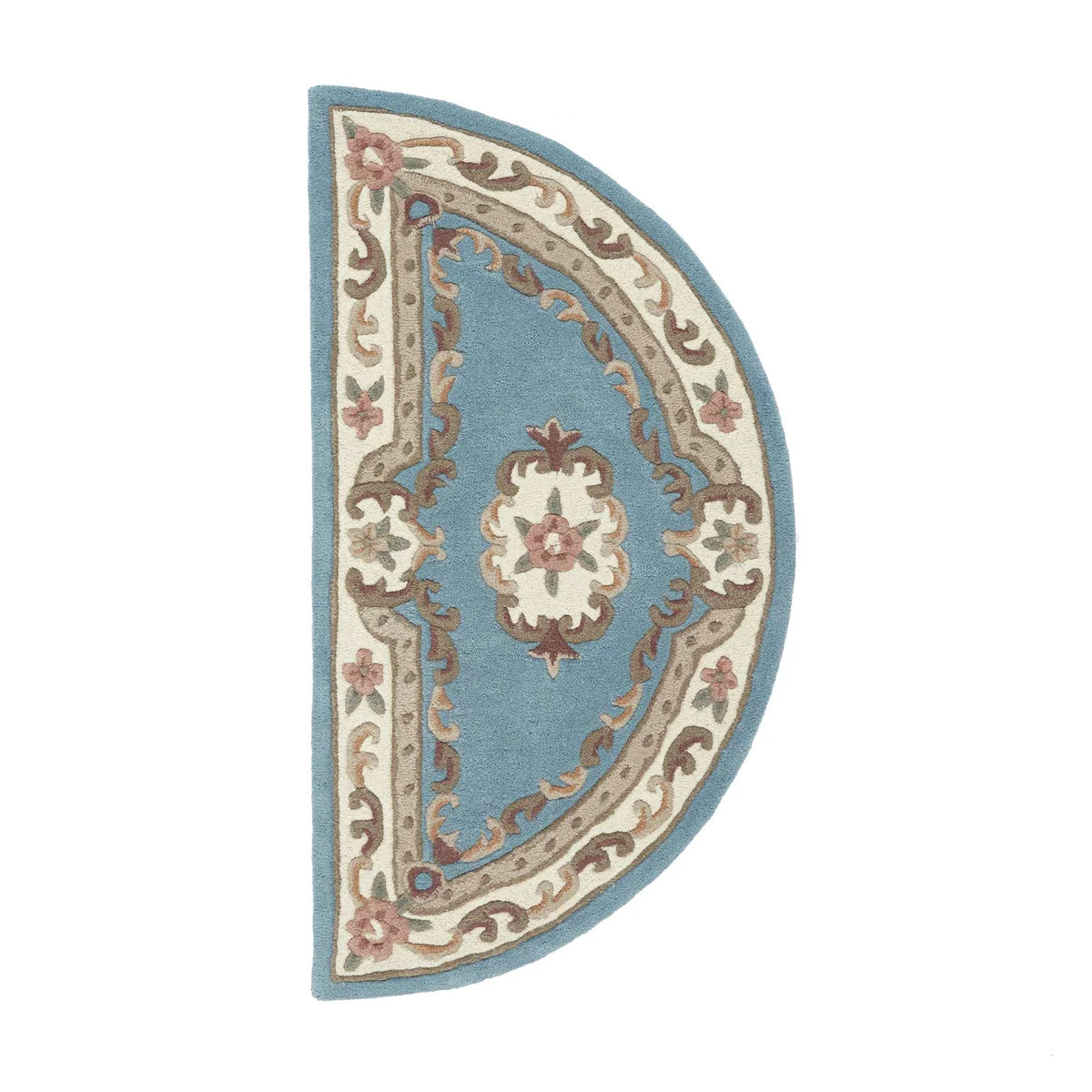 Vintage Motif - Blue Cushioned Wool Rug