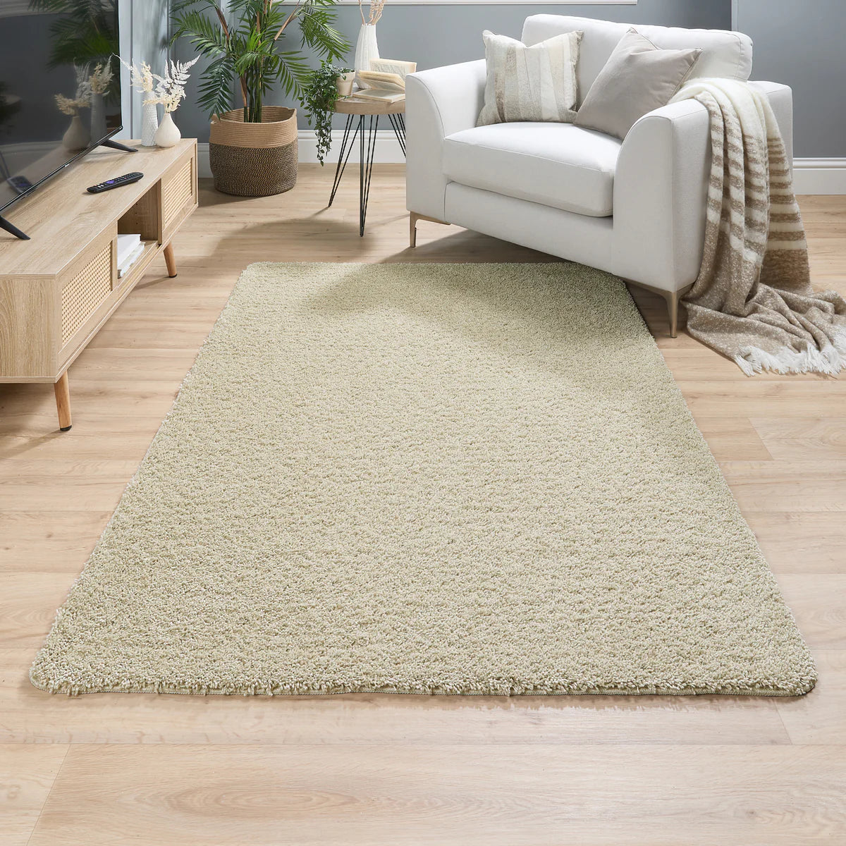 Super Thick Fluffy Non-Slip Durable Rug - Stone