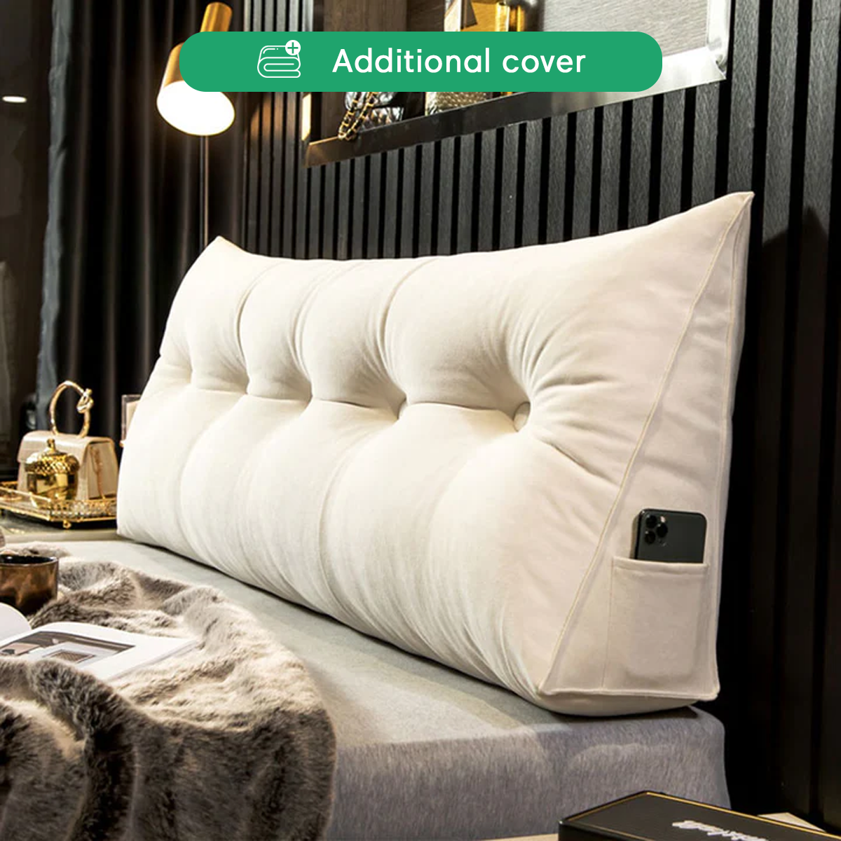 Additional Cover For Luxury Wedge Pillow