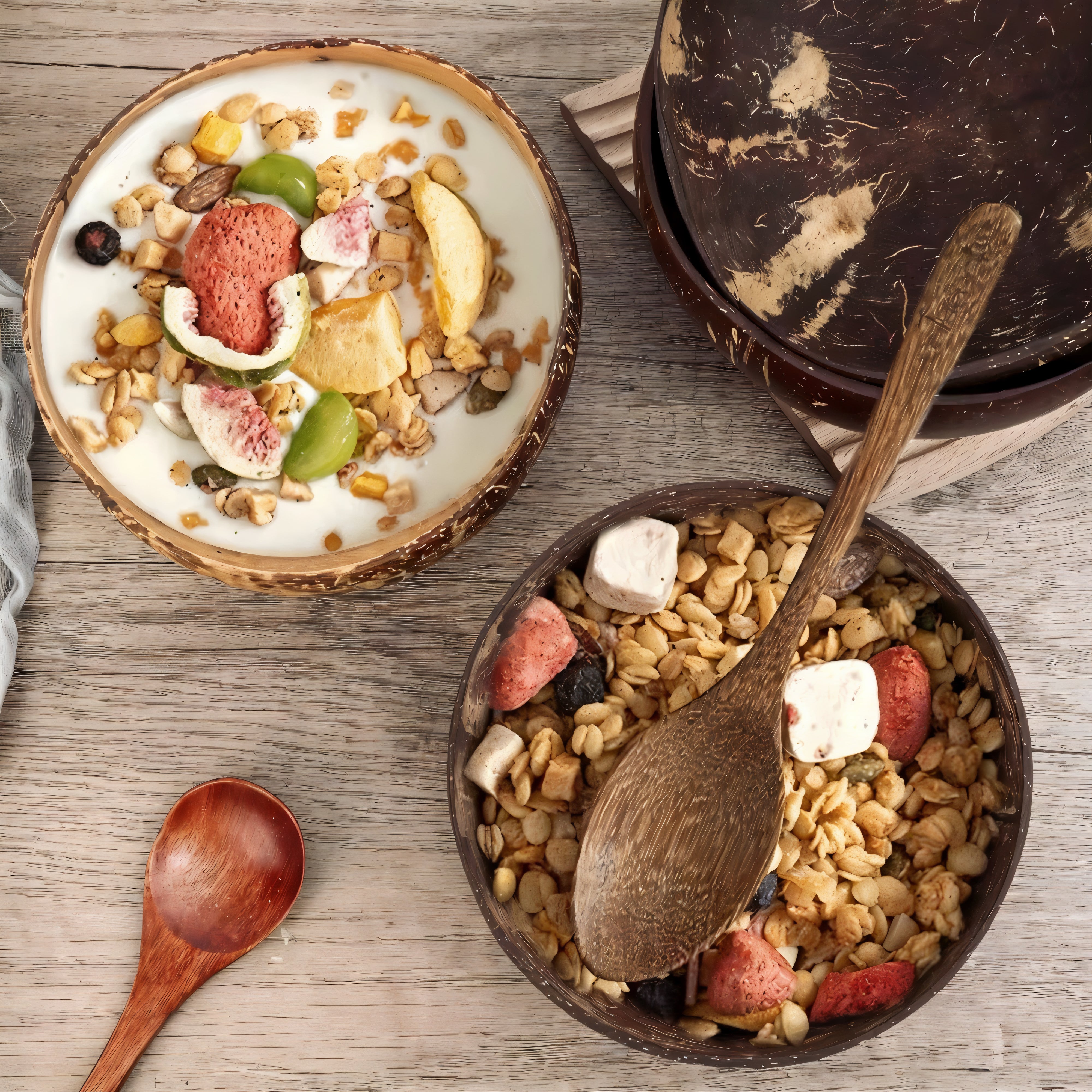 Handmade Wooden Coconut Bowls