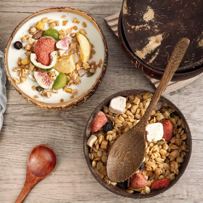 Handmade Wooden Coconut Bowls