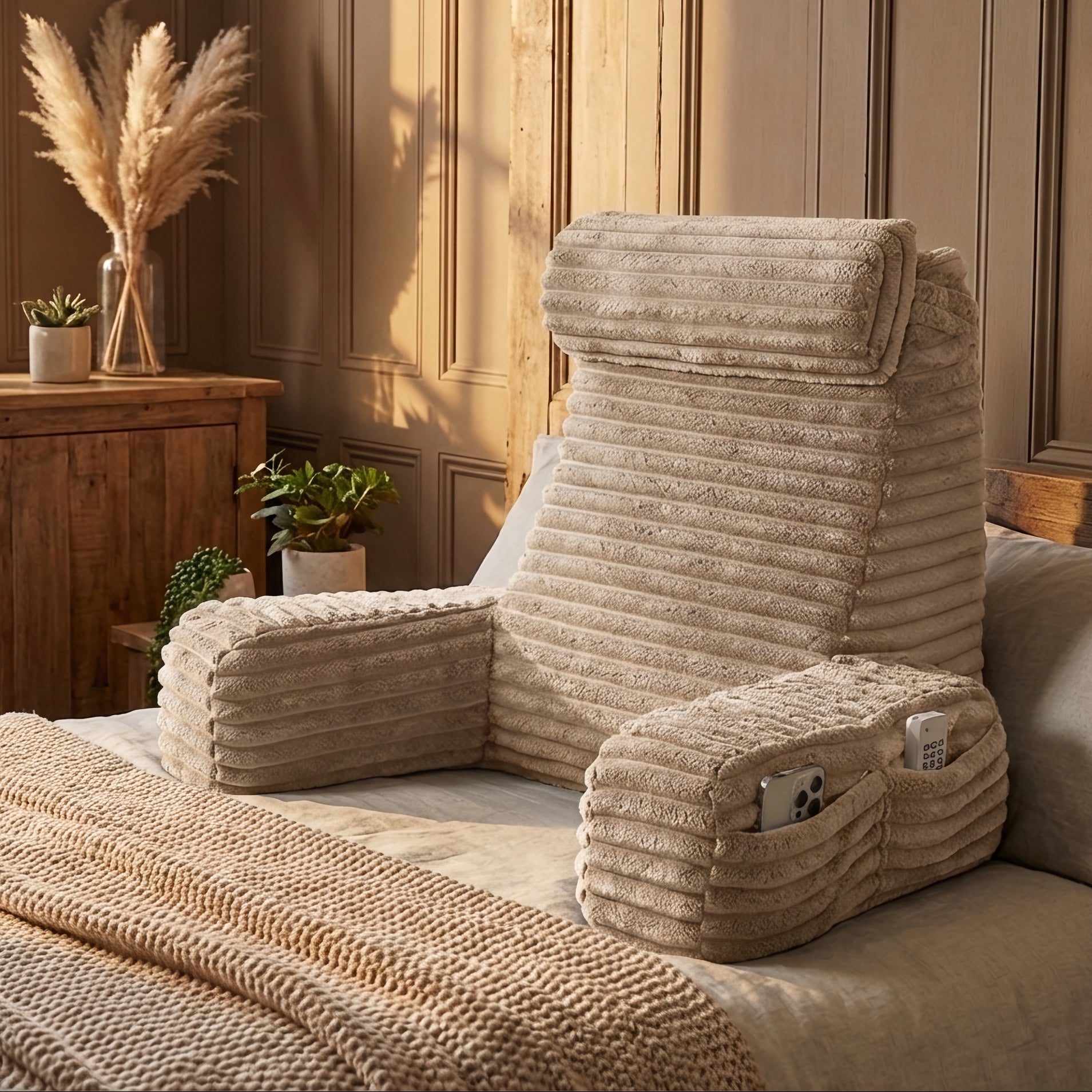 Cuscino di lusso con braccioli e poggiatesta regolabile