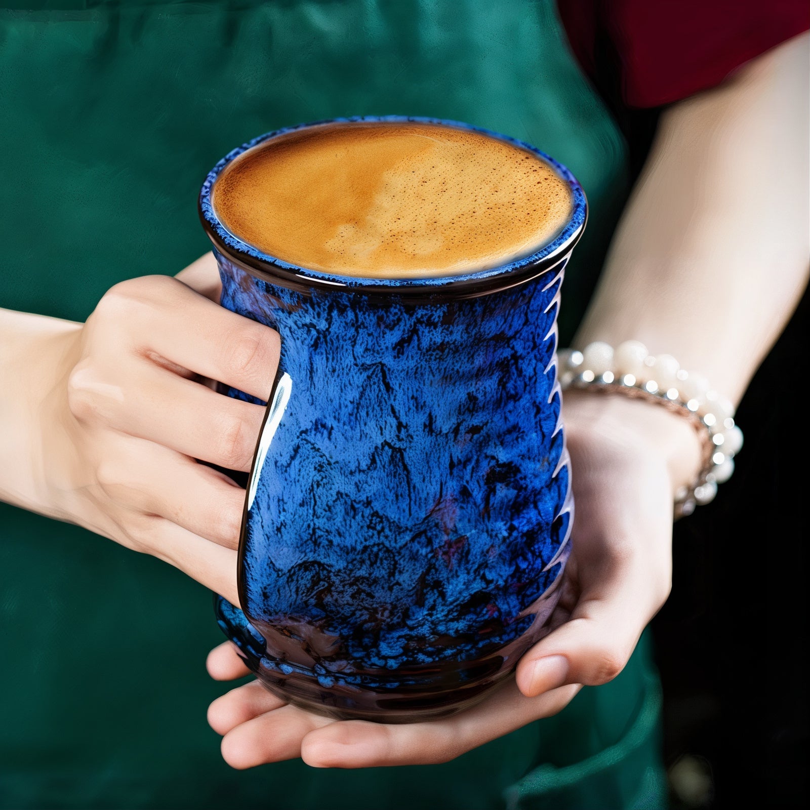 Large Ceramic Abstract Coffee Cups