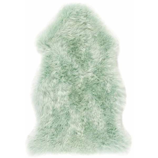 Tappeto Origins in vera pelle di pecora color menta