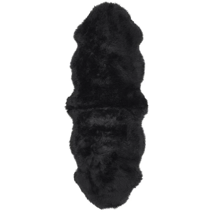 Origins Genuine Sheepskin Black Rug