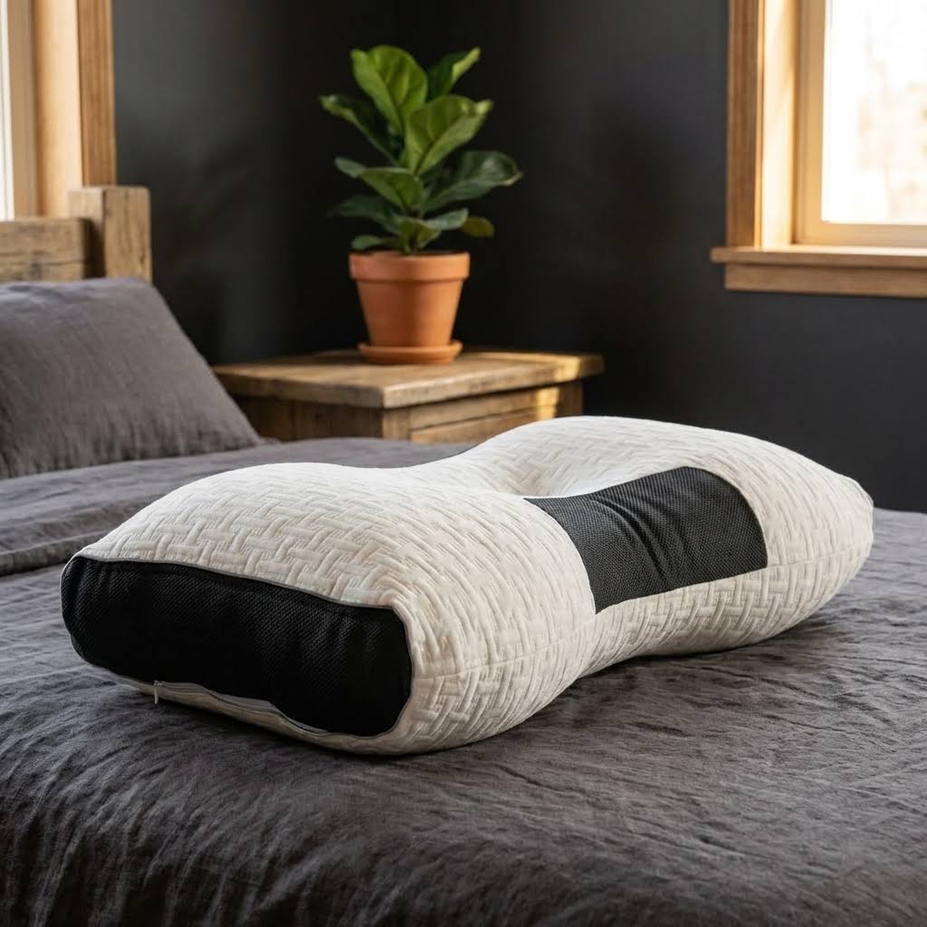 Cuscino ibrido per chi dorme sulla schiena e sul fianco - Cuscino di supporto per collo e spalle