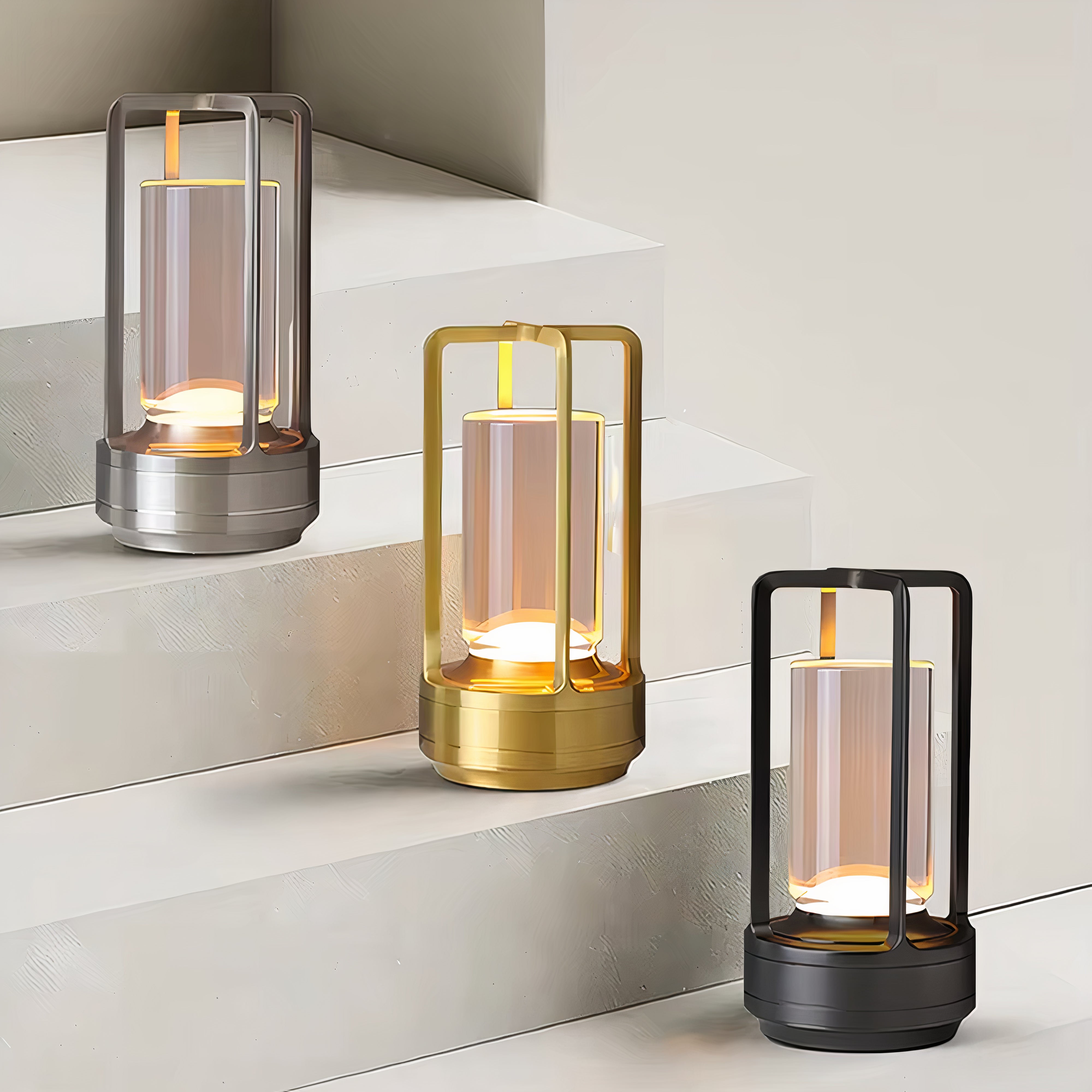 Kabellose Vintage-Laternen-Tischlampe